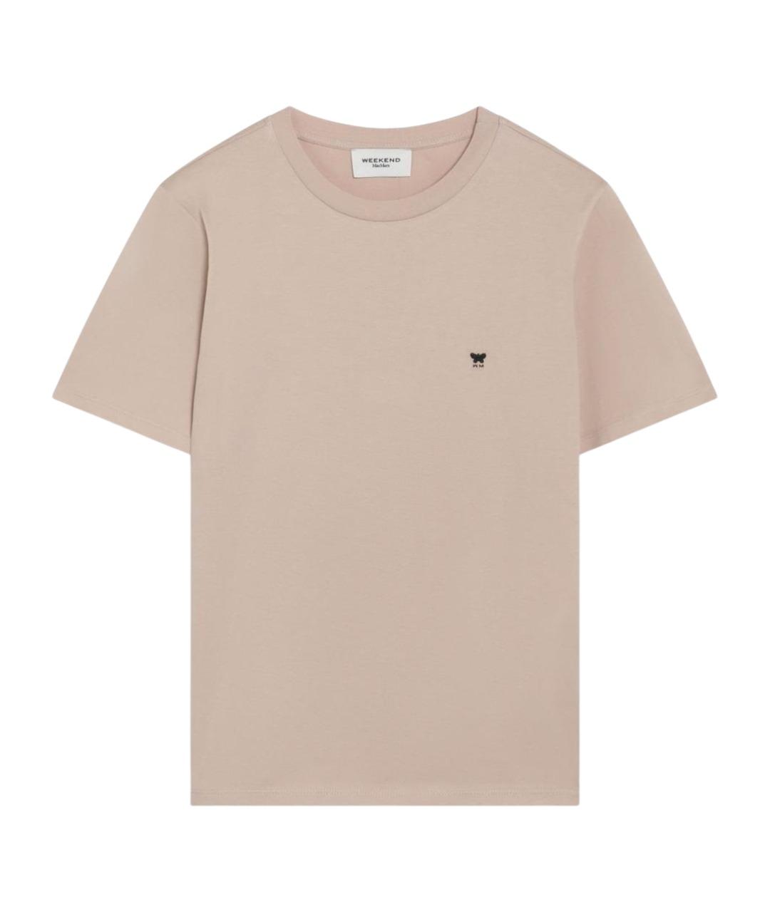 WEEKEND MAX MARA Розовая хлопковая футболка, фото 1