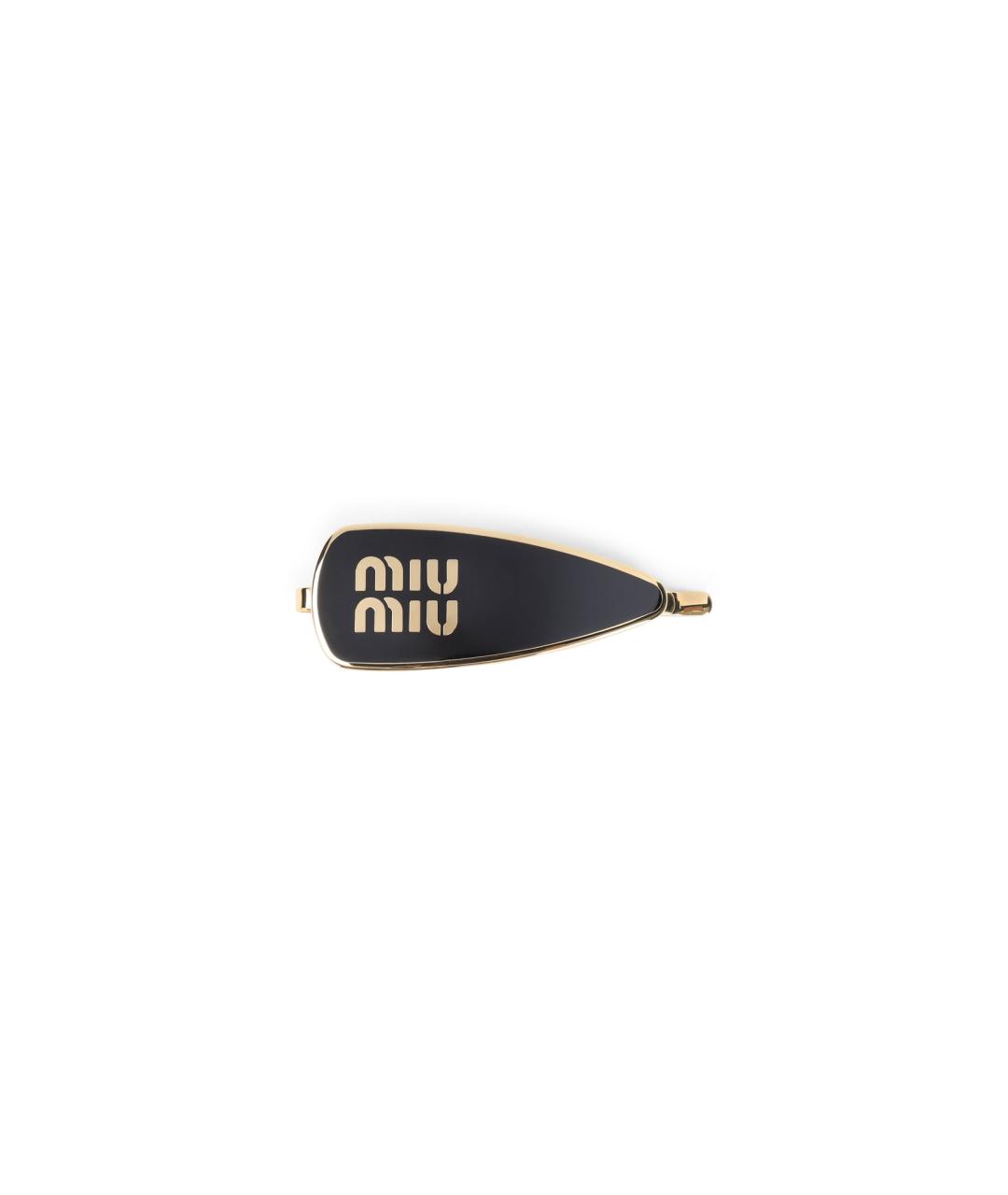 MIU MIU Черная заколка, фото 4