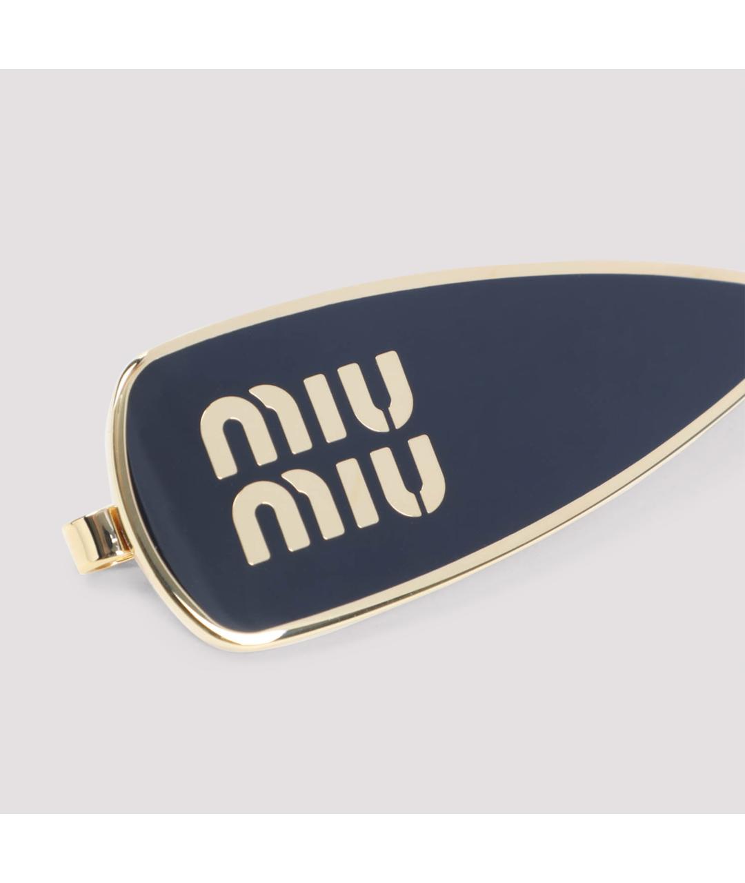 MIU MIU Черная заколка, фото 3