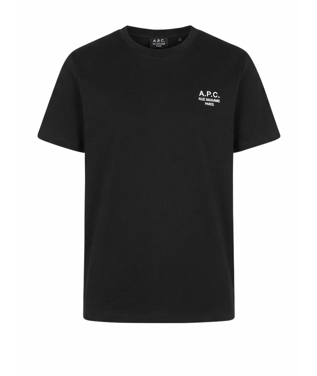 A.P.C. Черная хлопковая футболка, фото 1