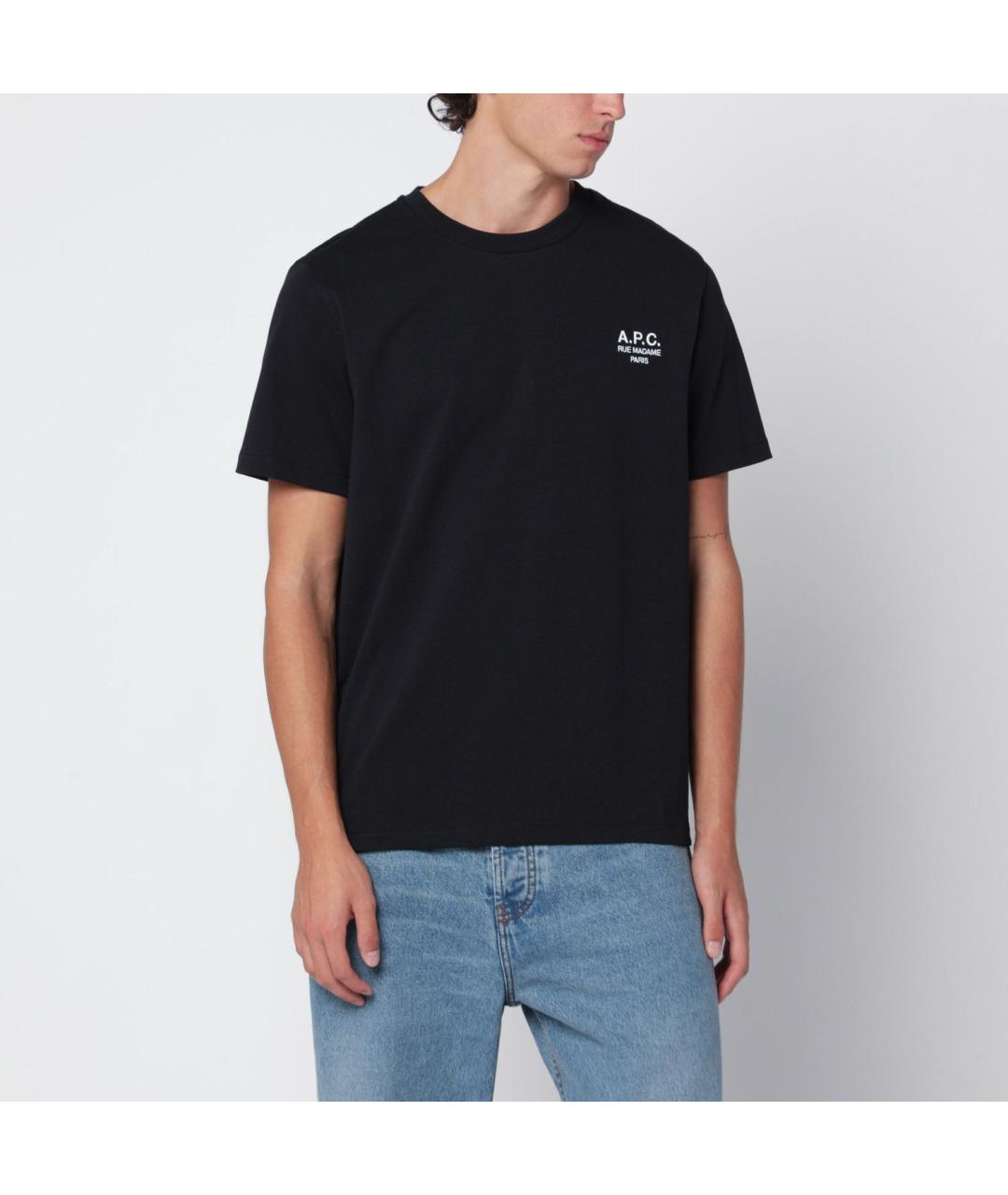 A.P.C. Черная хлопковая футболка, фото 3