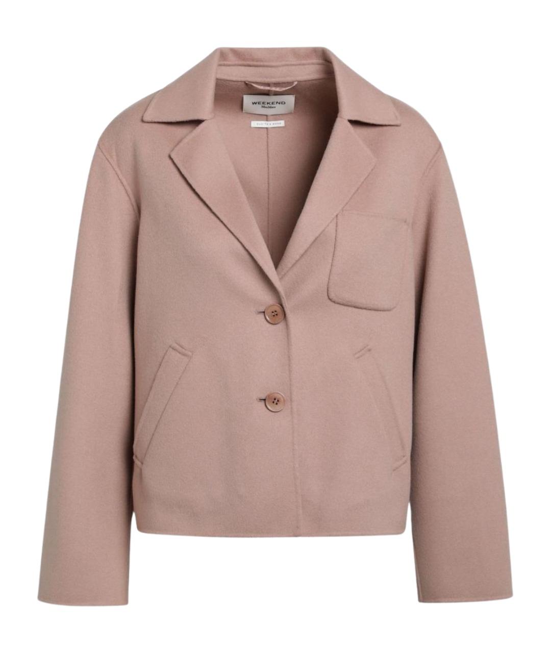 WEEKEND MAX MARA Розовая шерстяная куртка, фото 1