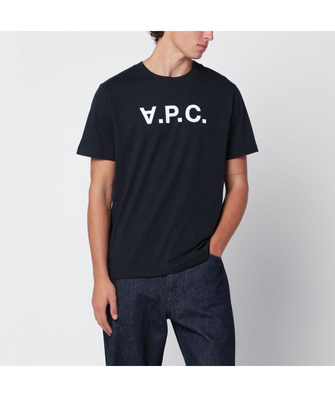 A.P.C. Синяя хлопковая футболка, фото 2