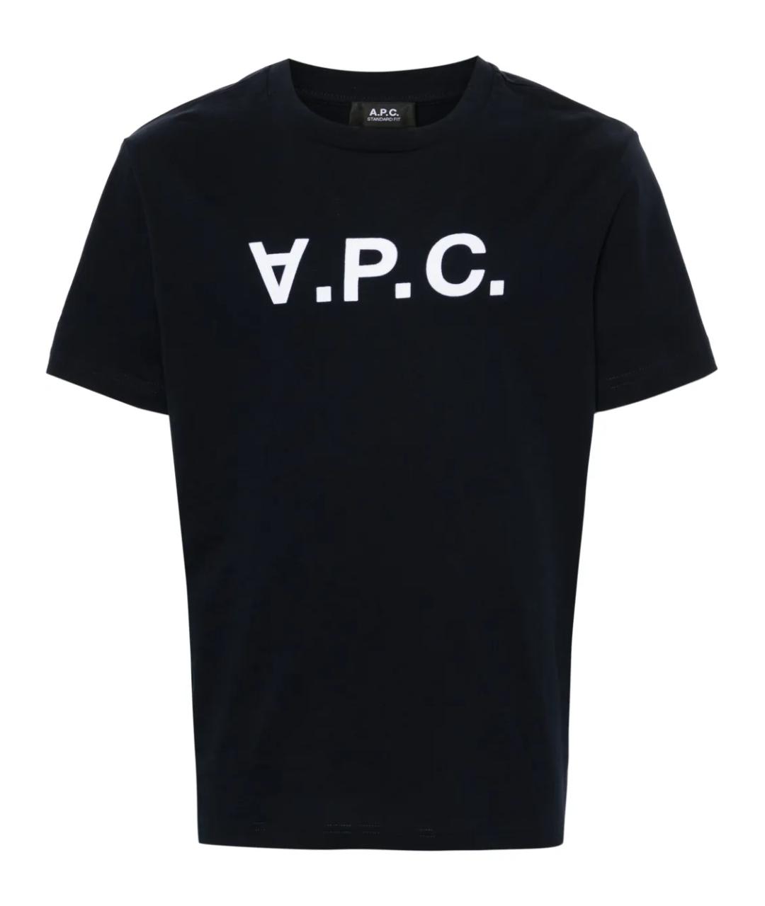 A.P.C. Синяя хлопковая футболка, фото 1