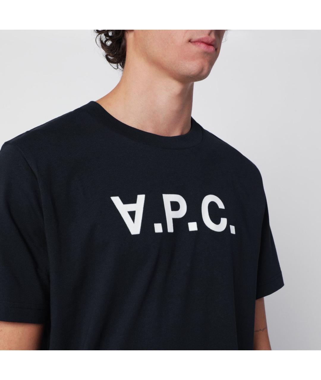 A.P.C. Синяя хлопковая футболка, фото 3