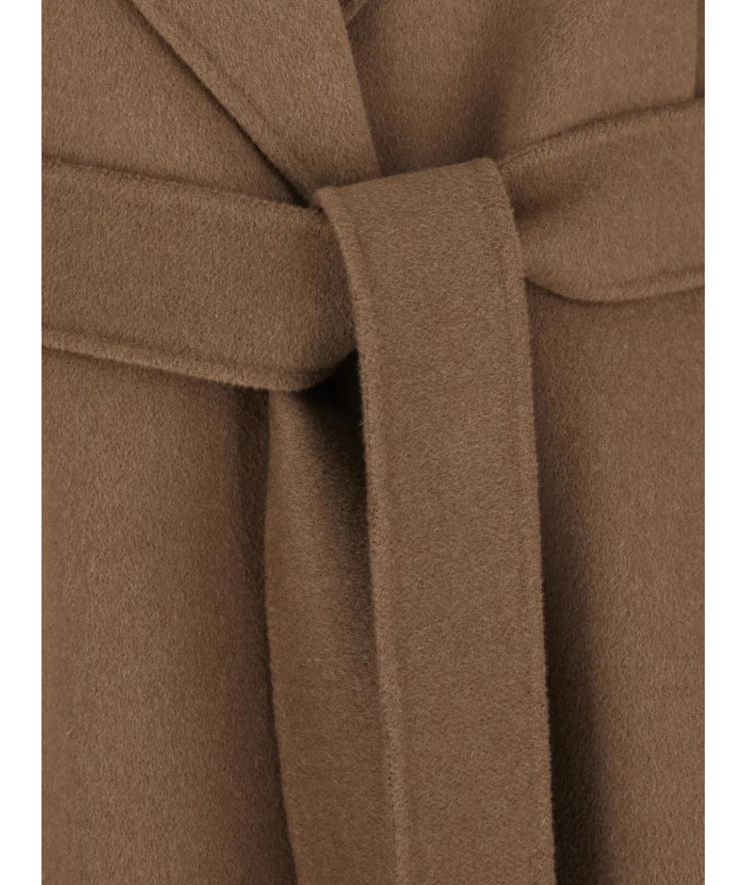'S MAX MARA Коричневое шерстяное пальто, фото 3