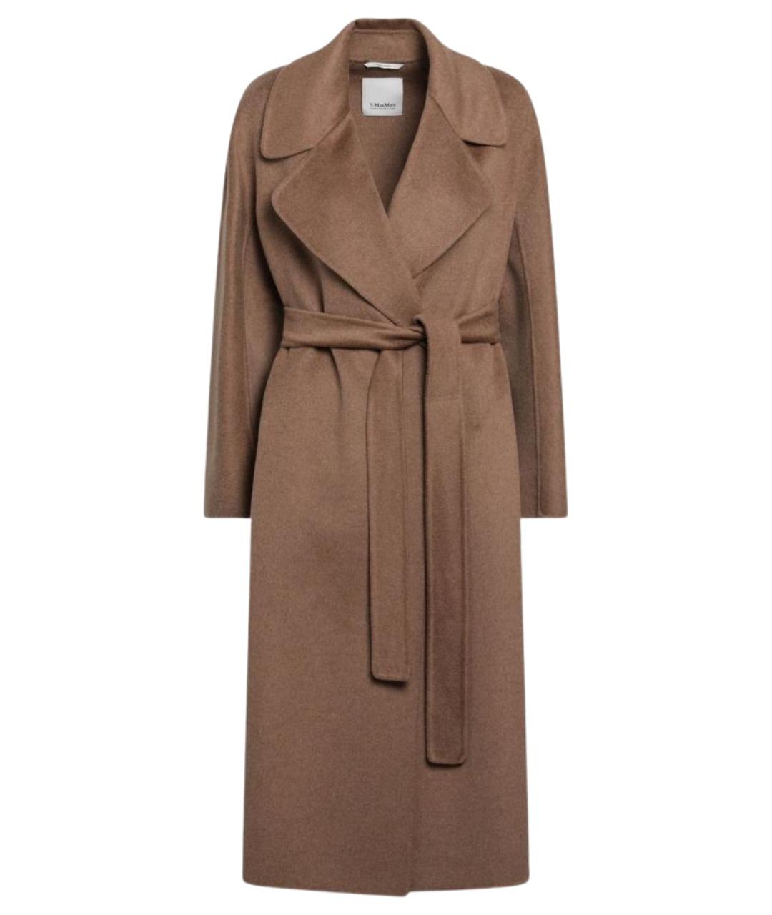 'S MAX MARA Коричневое шерстяное пальто, фото 1