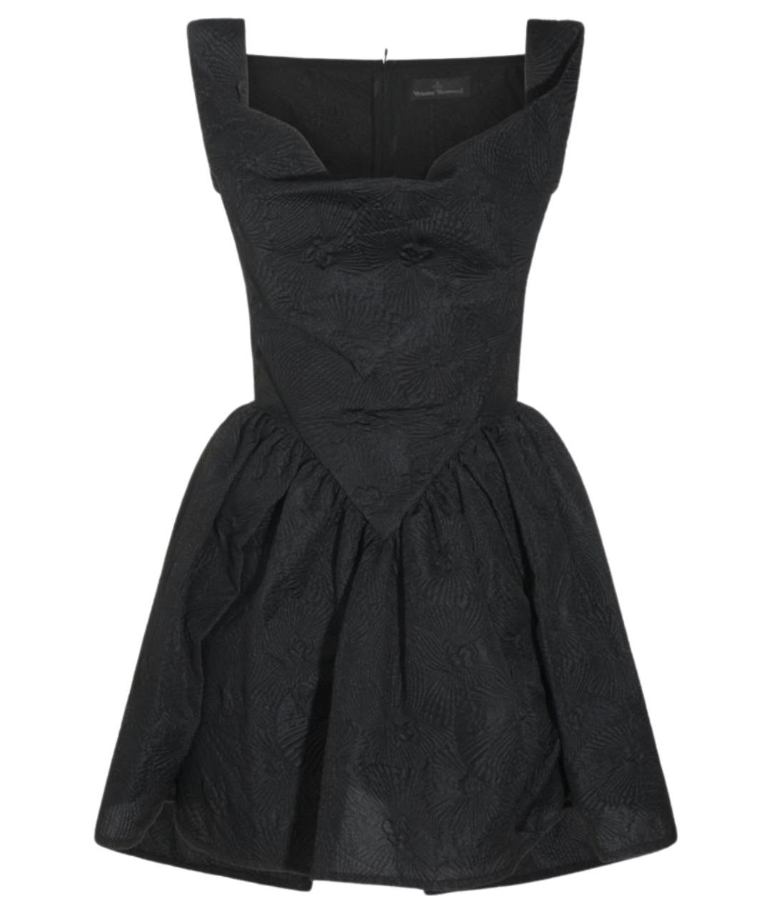 VIVIENNE WESTWOOD Черное полиэстеровое повседневное платье, фото 1