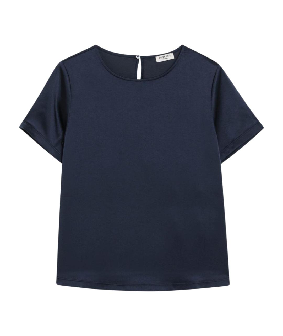 WEEKEND MAX MARA Синяя полиэстеровая футболка, фото 1