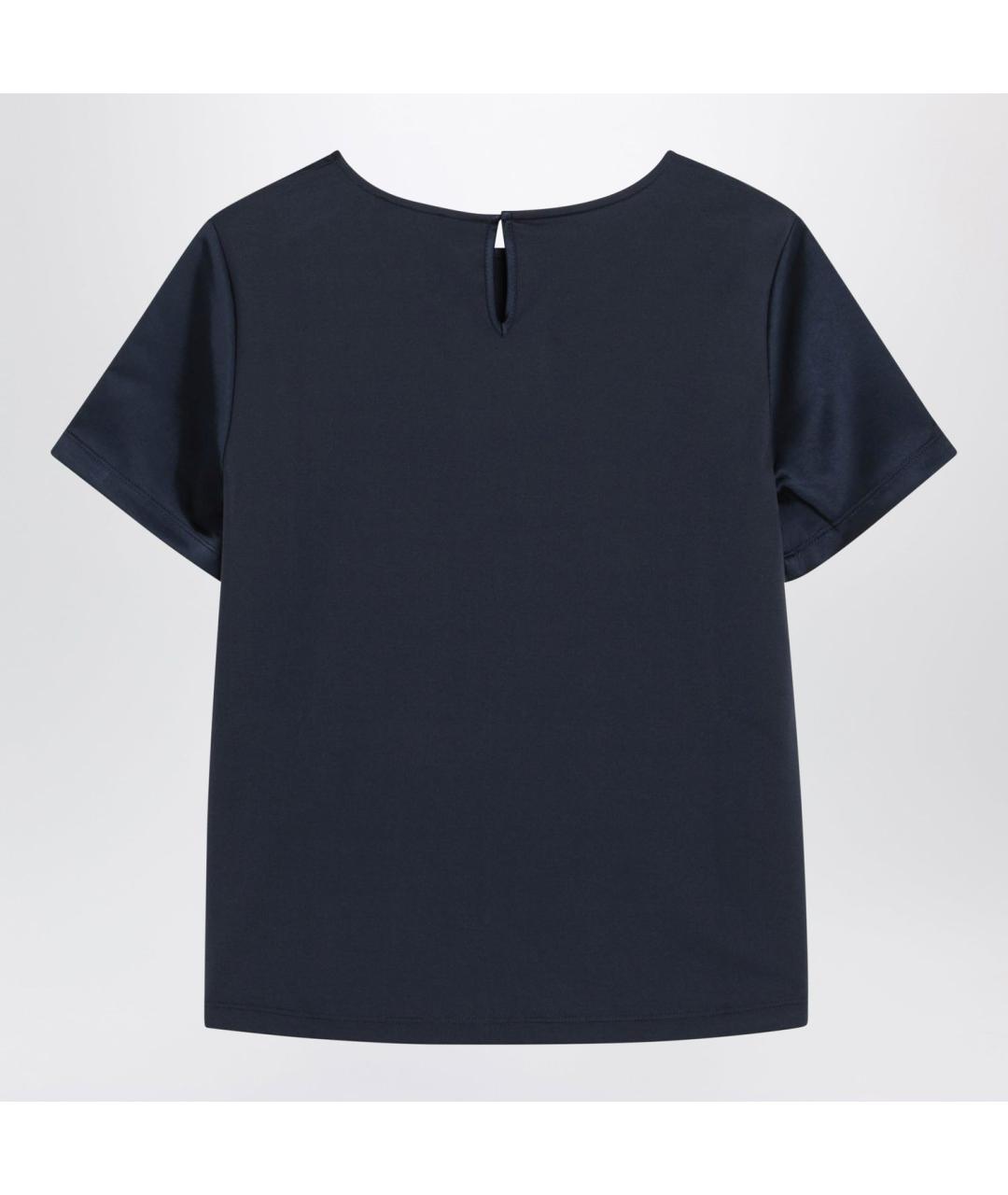 WEEKEND MAX MARA Синяя полиэстеровая футболка, фото 2