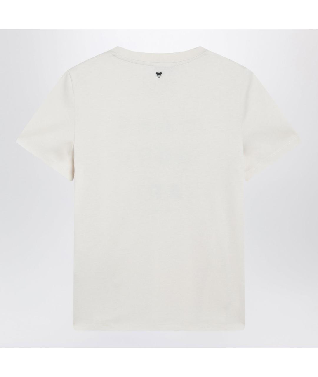 WEEKEND MAX MARA Бежевая хлопковая футболка, фото 2