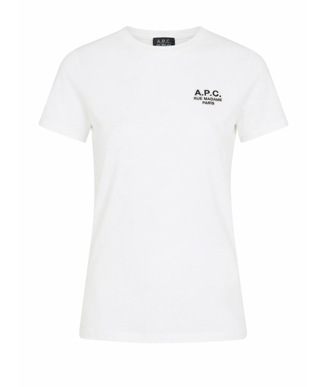 A.P.C. Белая хлопковая футболка, фото 1