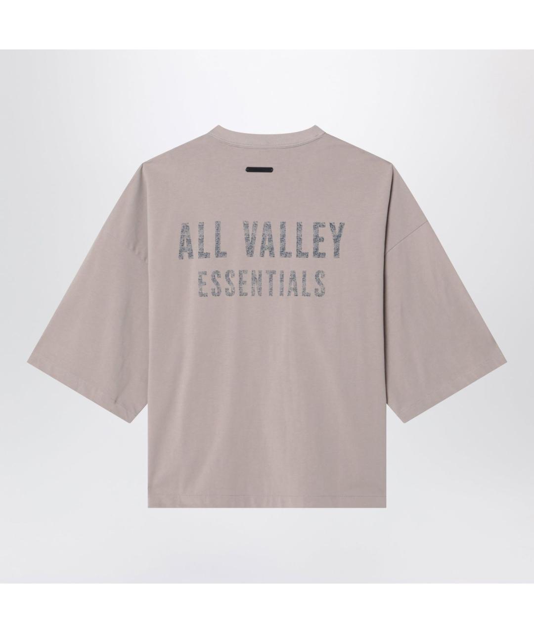 FEAR OF GOD ESSENTIALS Серая хлопковая футболка, фото 2
