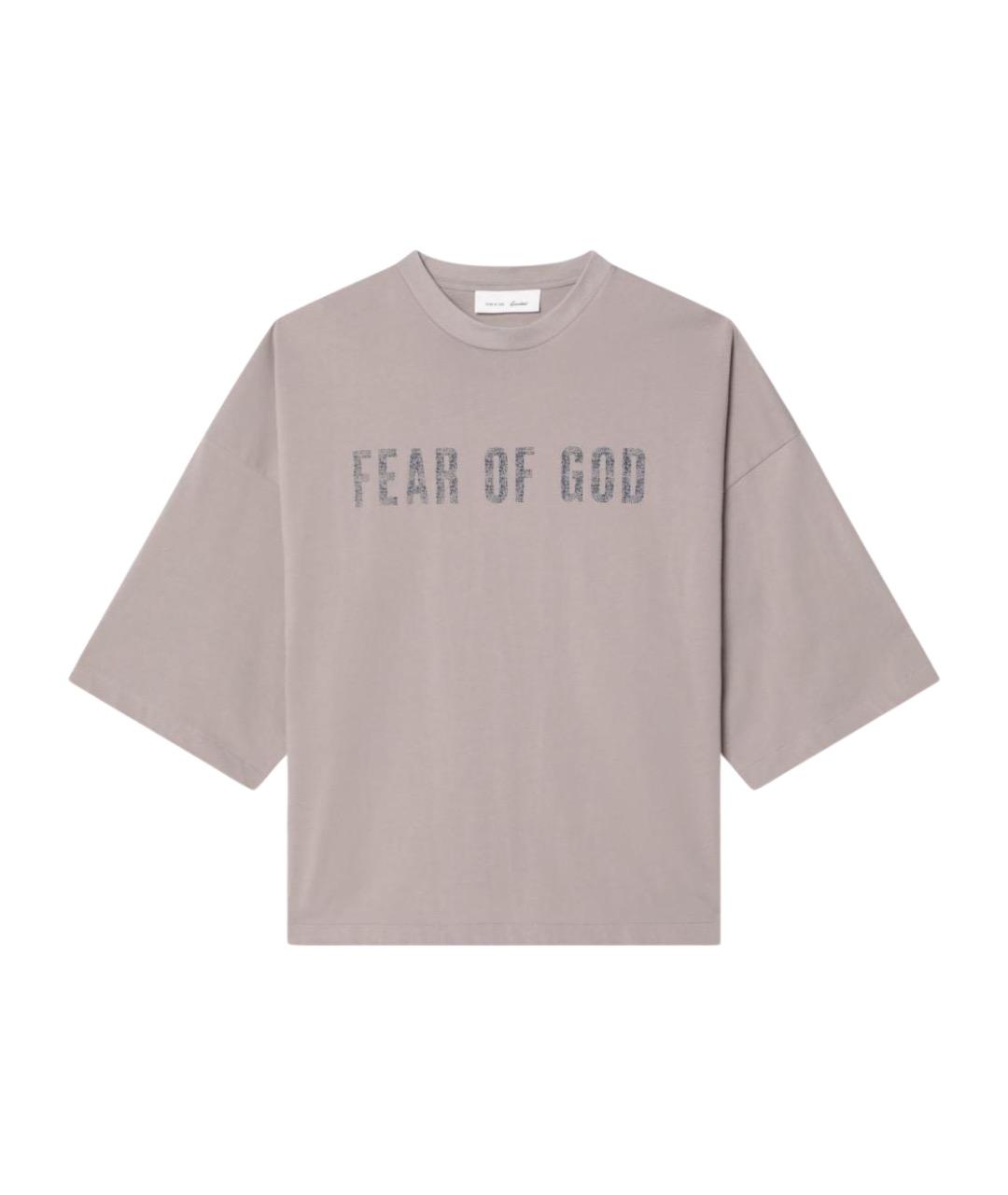 FEAR OF GOD ESSENTIALS Серая хлопковая футболка, фото 1