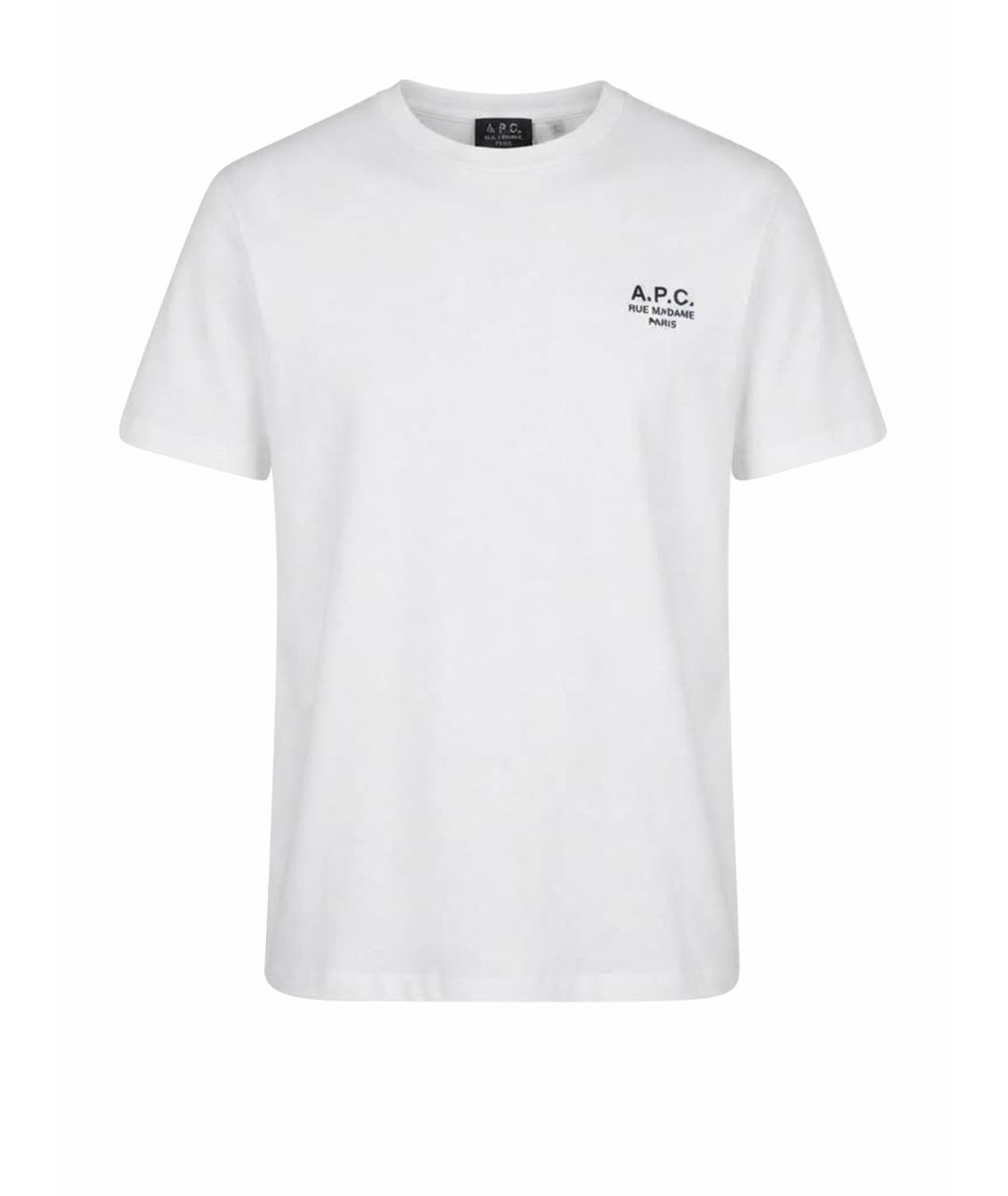 A.P.C. Белая хлопковая футболка, фото 1