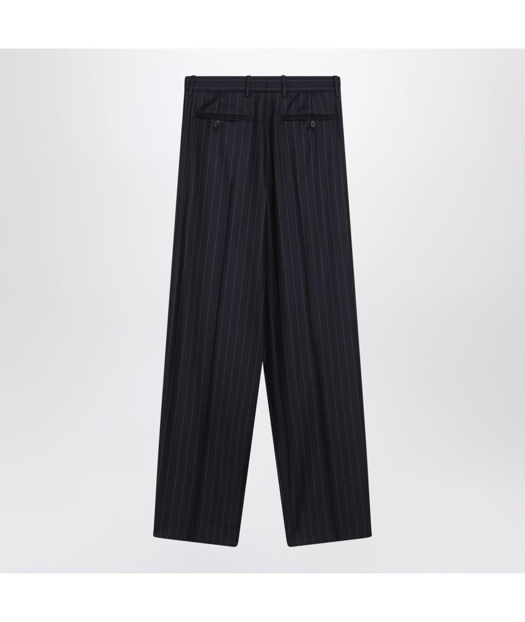 GIVENCHY Темно-синие шерстяные прямые брюки, фото 2