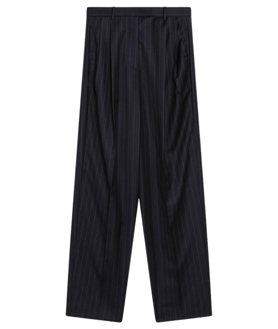 GIVENCHY Темно-синие шерстяные прямые брюки, фото 1