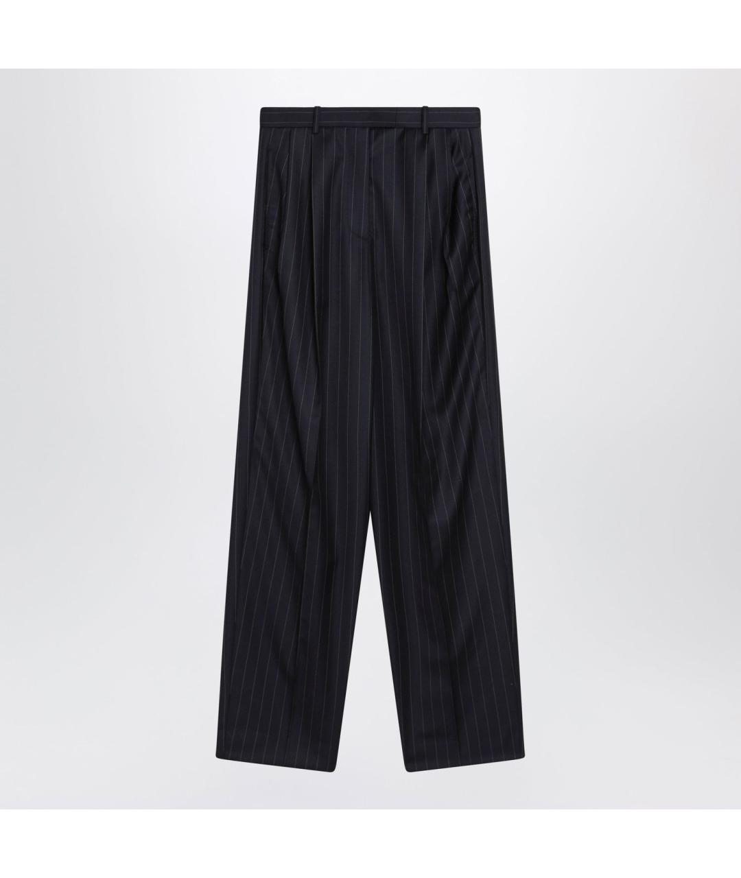 GIVENCHY Темно-синие шерстяные прямые брюки, фото 3