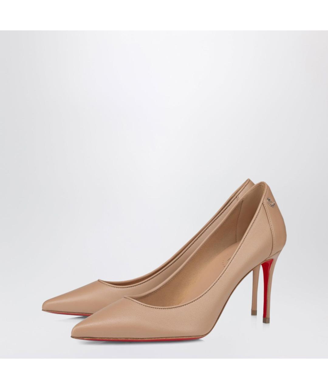 CHRISTIAN LOUBOUTIN Розовые кожаные туфли, фото 2