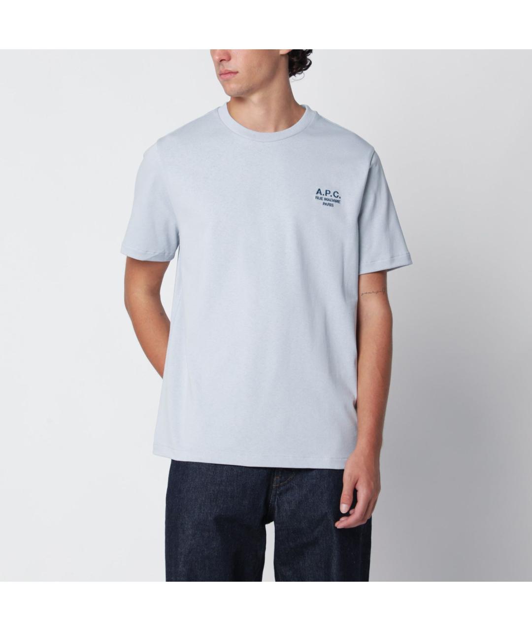 A.P.C. Голубая хлопковая футболка, фото 3