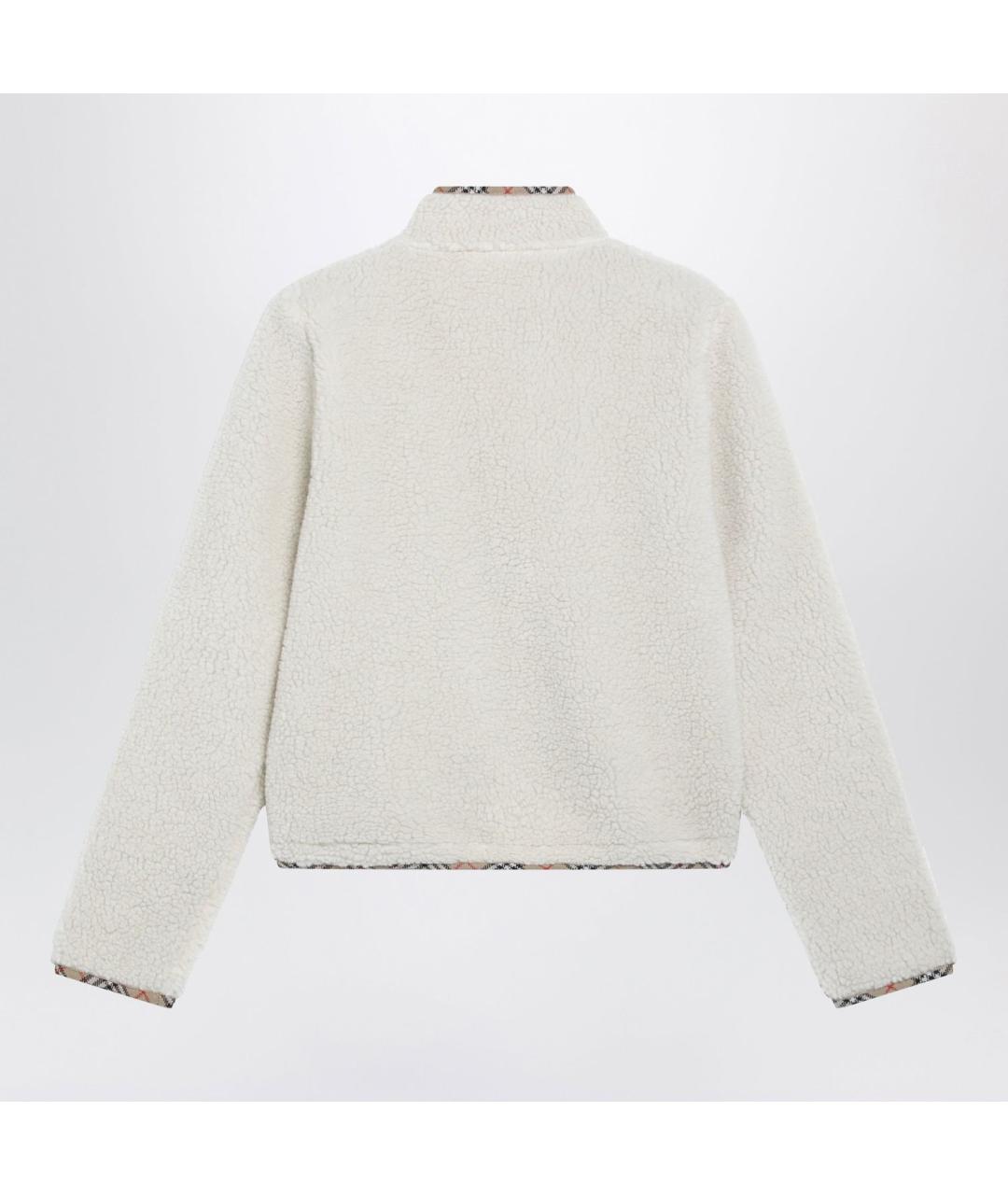 BURBERRY Белая полиэстеровая куртка, фото 2