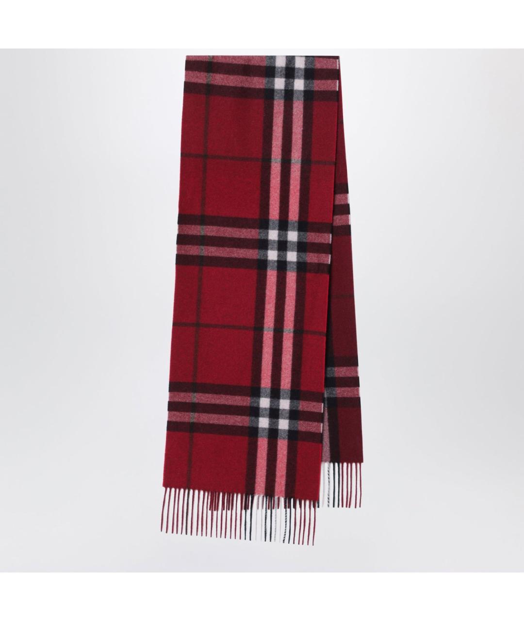 BURBERRY Красный кашемировый шарф, фото 3