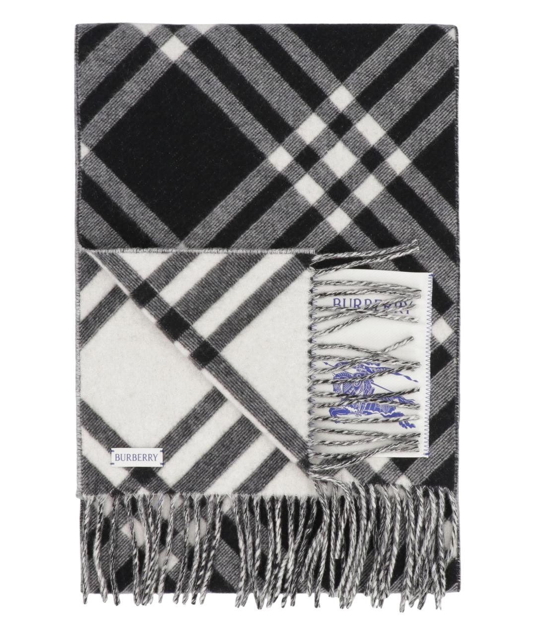 BURBERRY Черный кашемировый шарф, фото 2