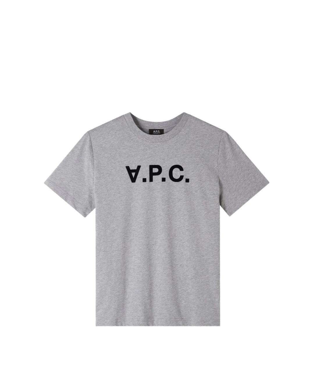A.P.C. Серая хлопковая футболка, фото 1