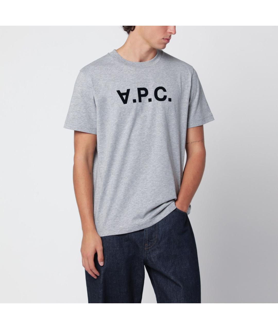 A.P.C. Серая хлопковая футболка, фото 2
