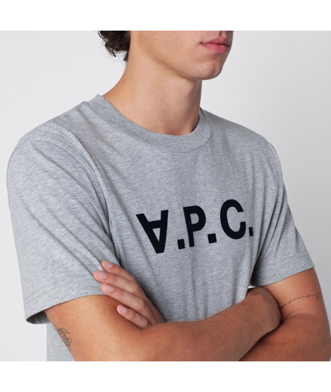 A.P.C. Серая хлопковая футболка, фото 3