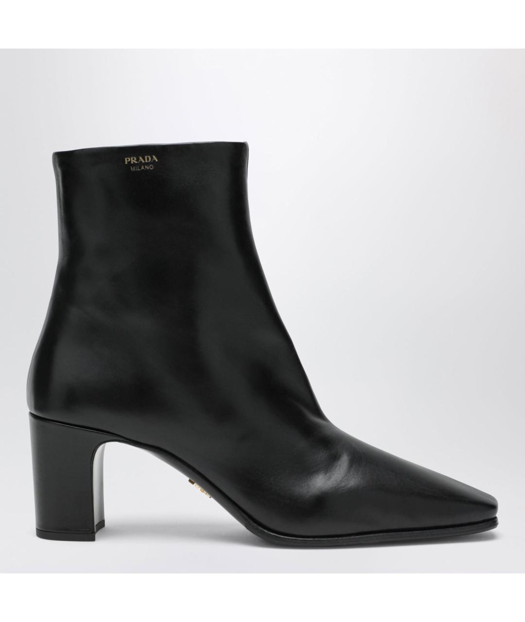 PRADA Черные кожаные ботильоны, фото 3