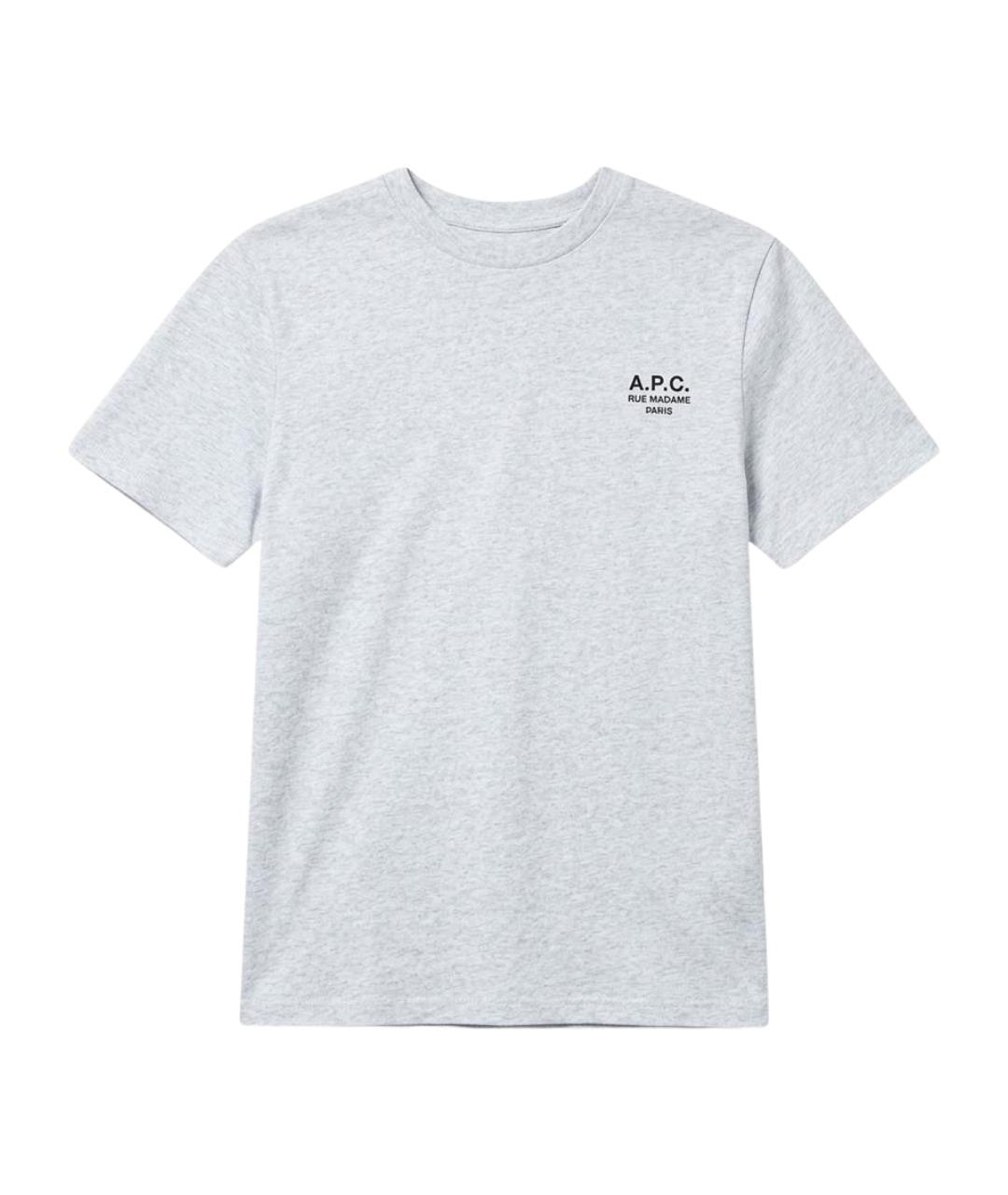 A.P.C. Серая хлопковая футболка, фото 1