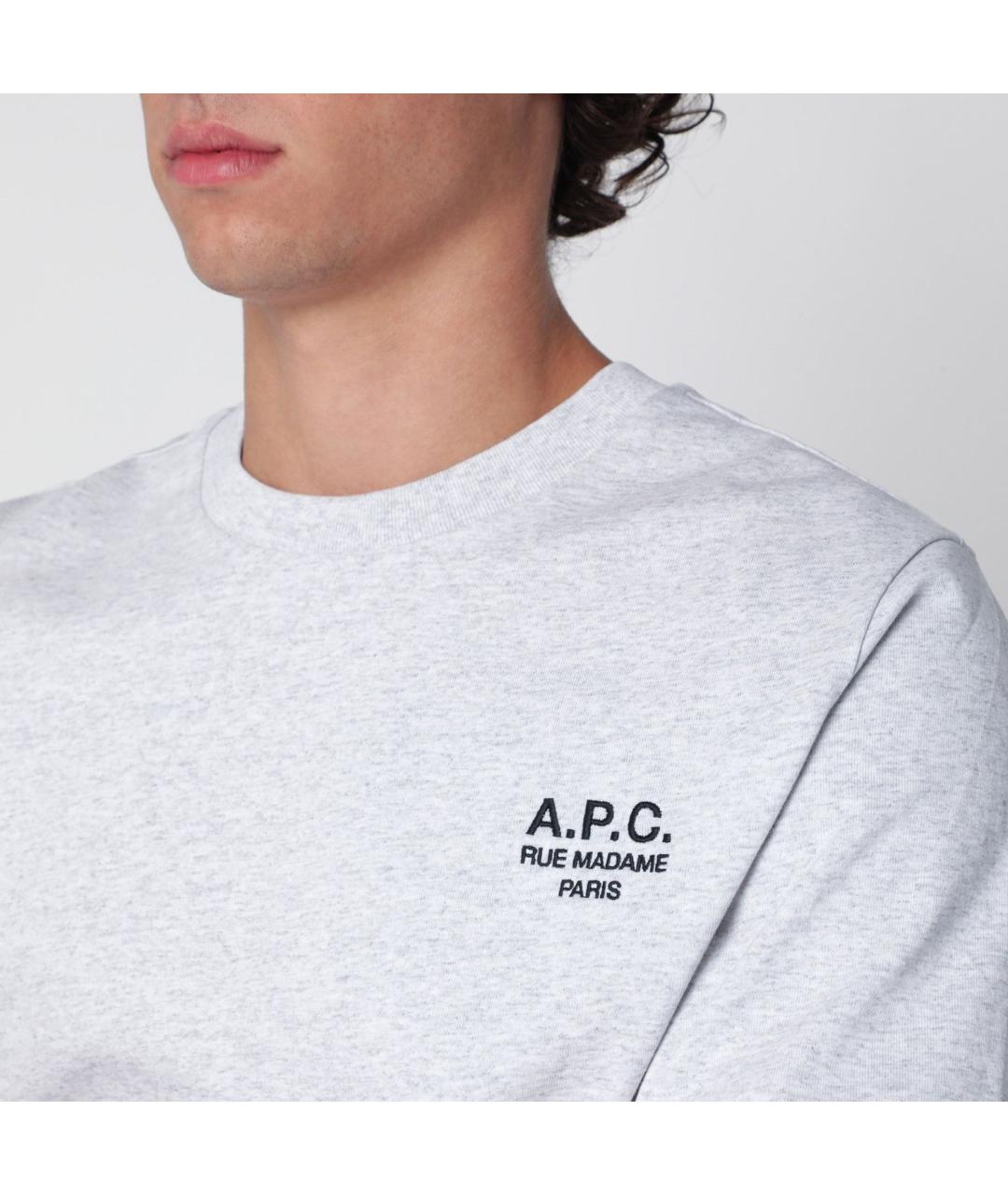 A.P.C. Серая хлопковая футболка, фото 2