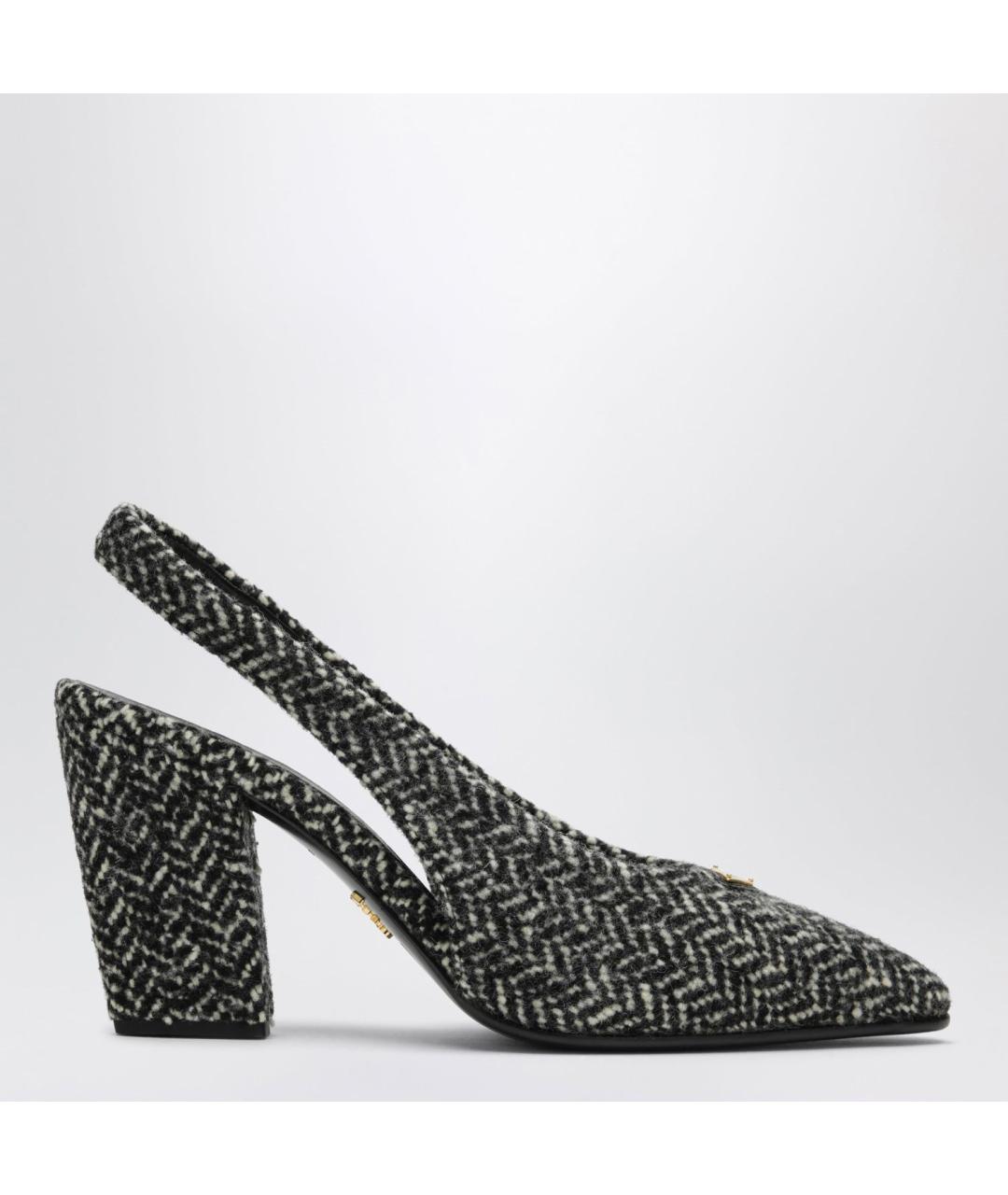 PRADA Черные текстильные туфли, фото 3
