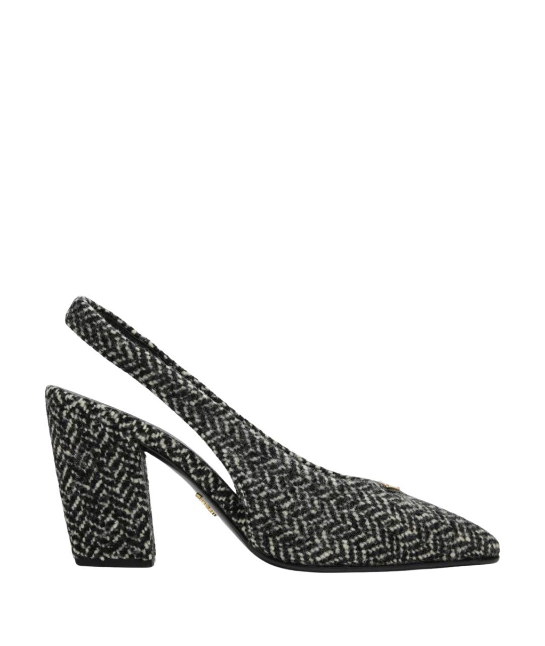 PRADA Черные текстильные туфли, фото 1