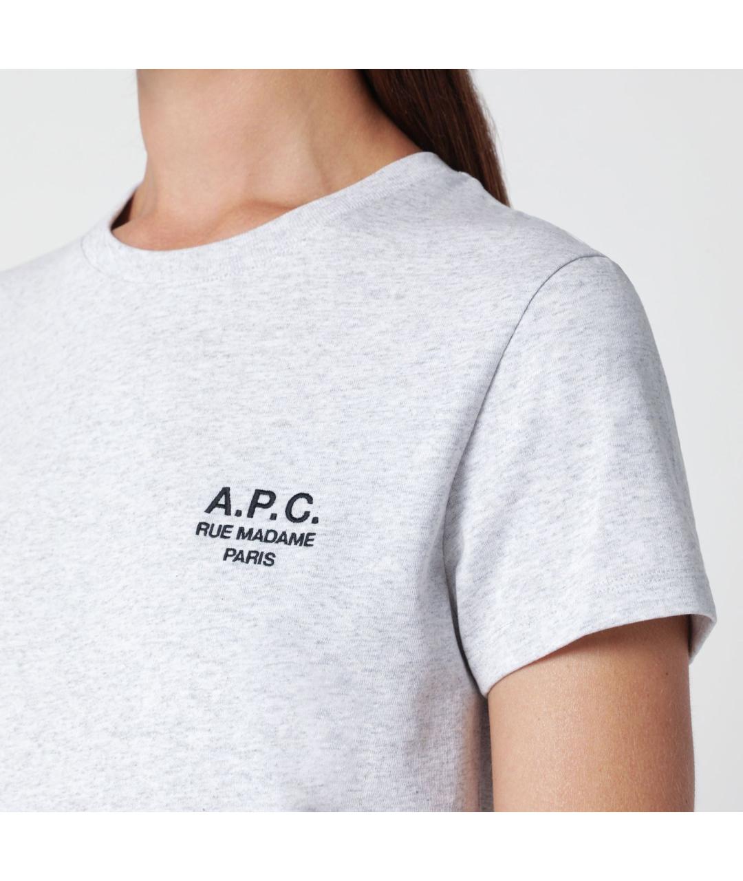 A.P.C. Серая хлопковая футболка, фото 3