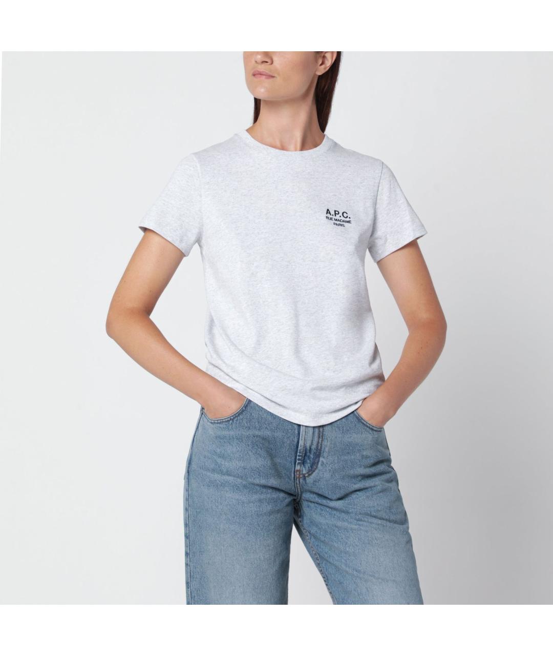 A.P.C. Серая хлопковая футболка, фото 2