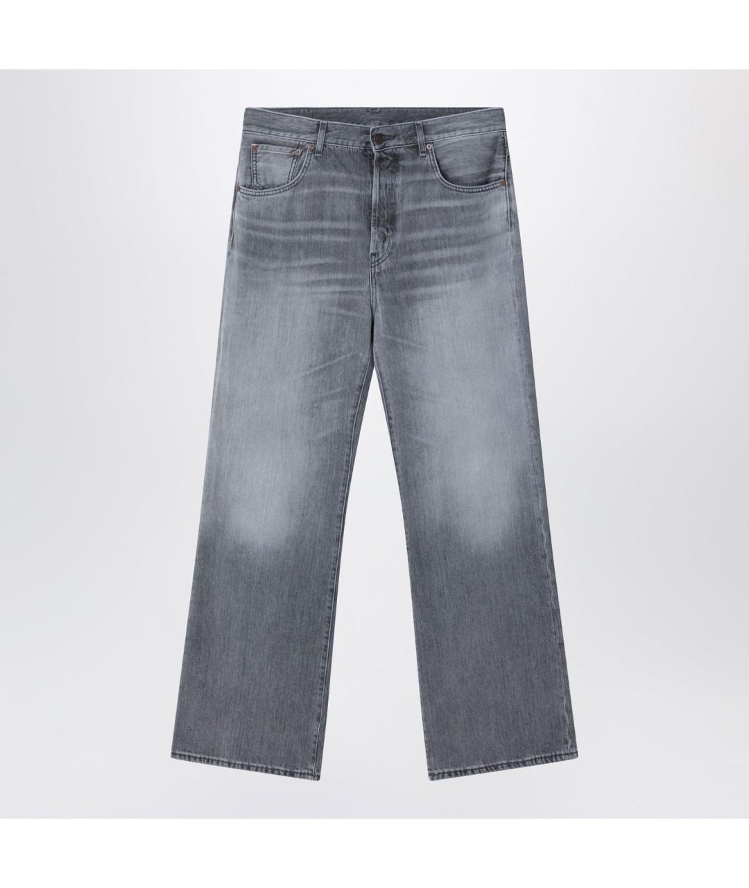 ACNE STUDIOS Серые хлопковые прямые джинсы, фото 3