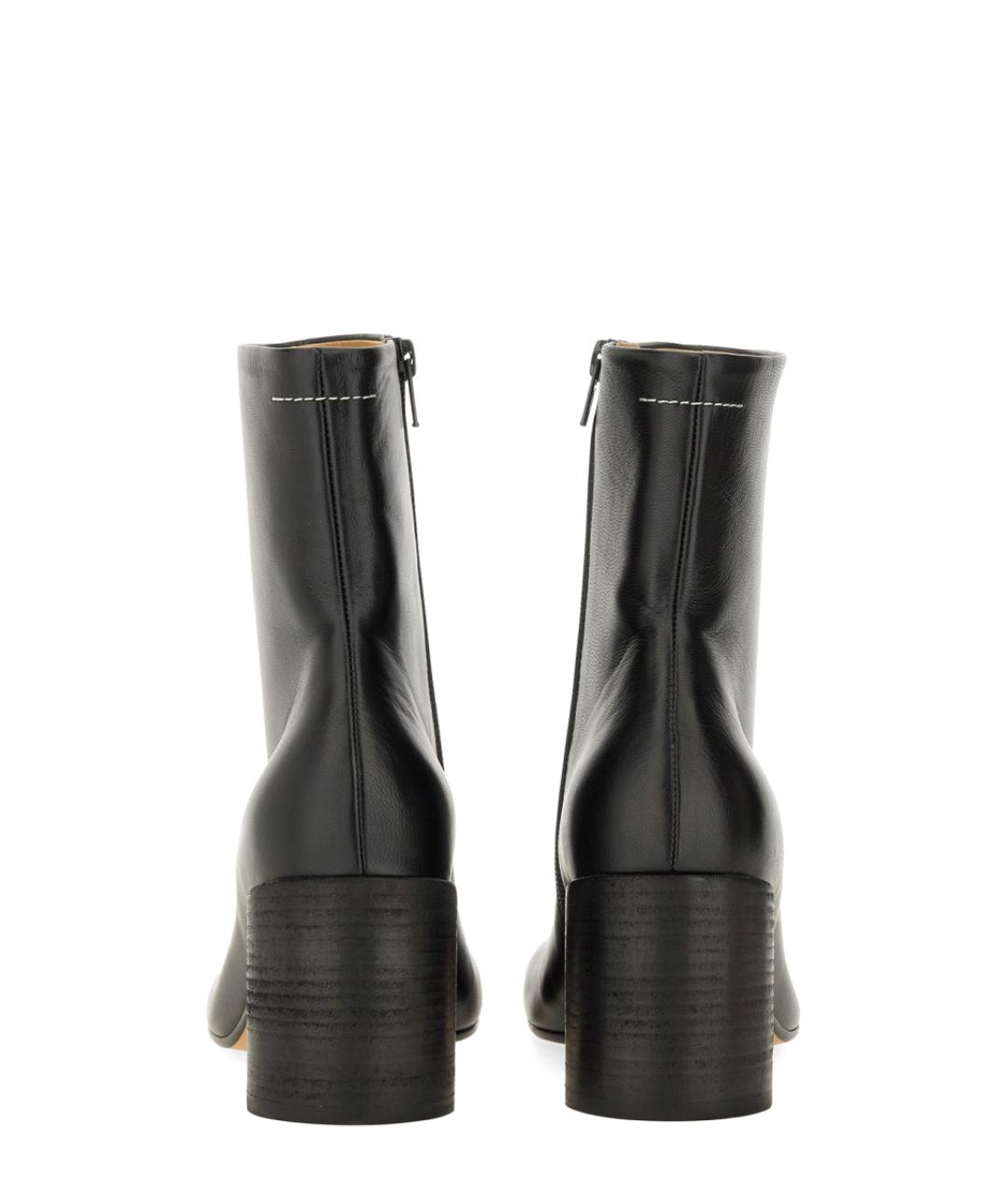 MM6 MAISON MARGIELA Черные кожаные ботильоны, фото 3