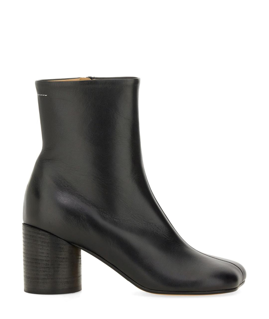 MM6 MAISON MARGIELA Черные кожаные ботильоны, фото 1
