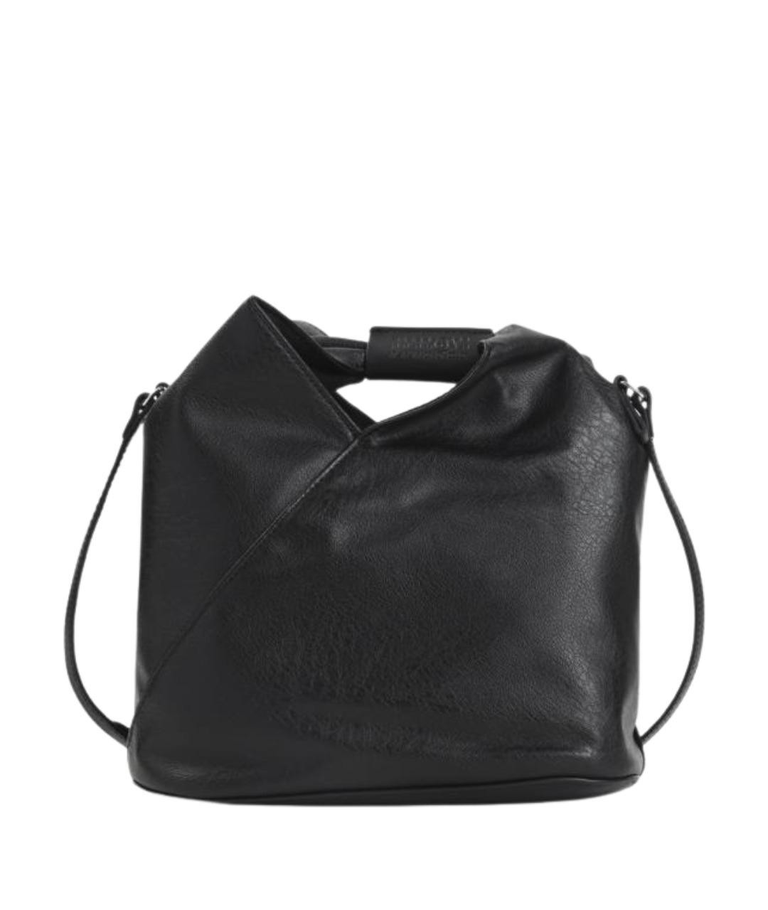 MM6 MAISON MARGIELA Черная кожаная сумка через плечо, фото 1