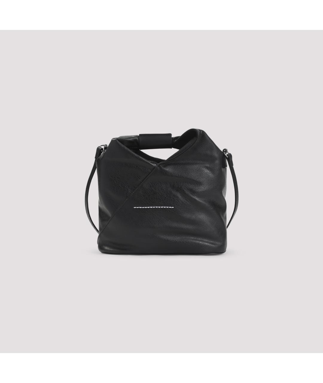 MM6 MAISON MARGIELA Черная кожаная сумка через плечо, фото 2