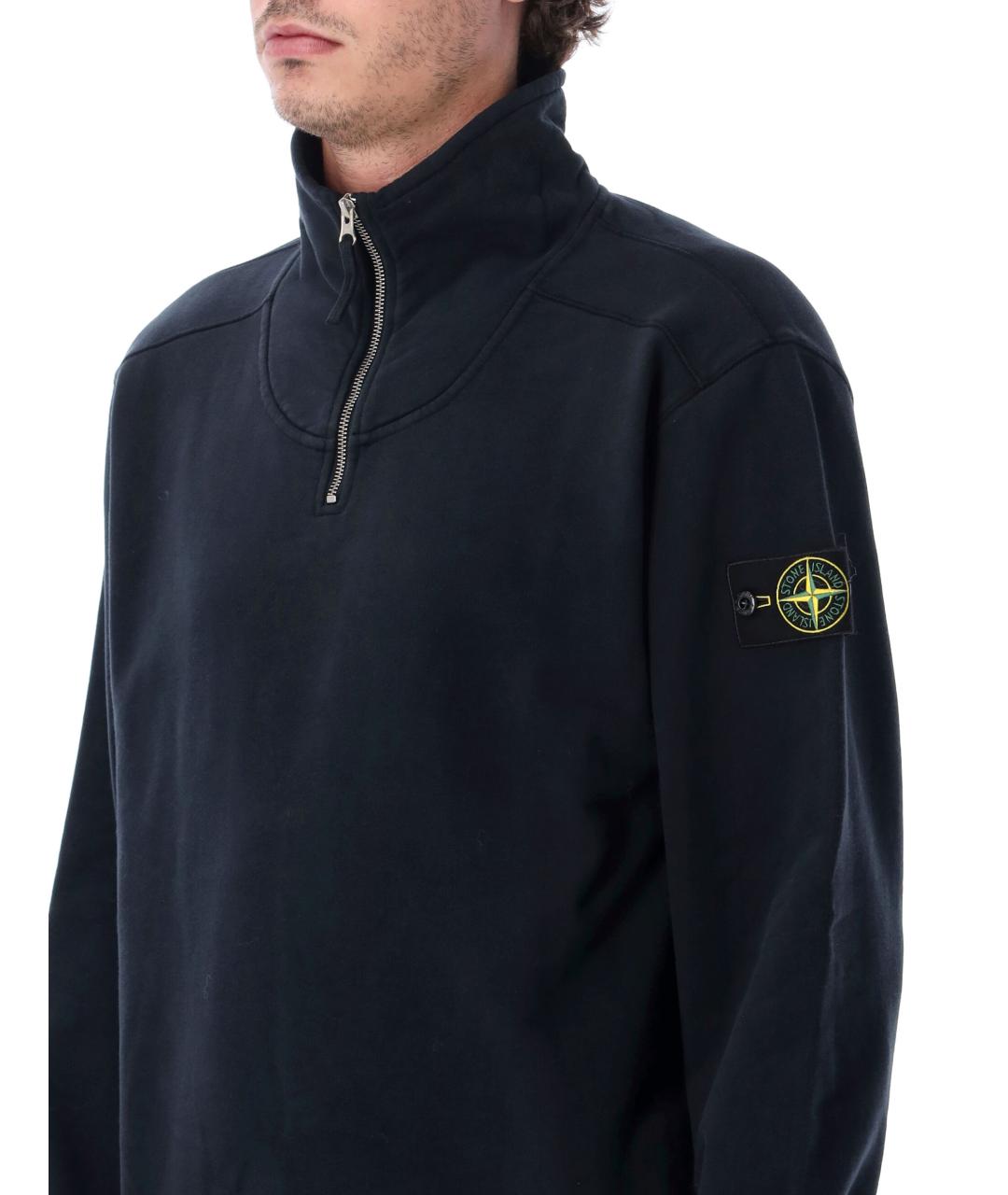 STONE ISLAND Темно-синий джемпер / свитер, фото 3