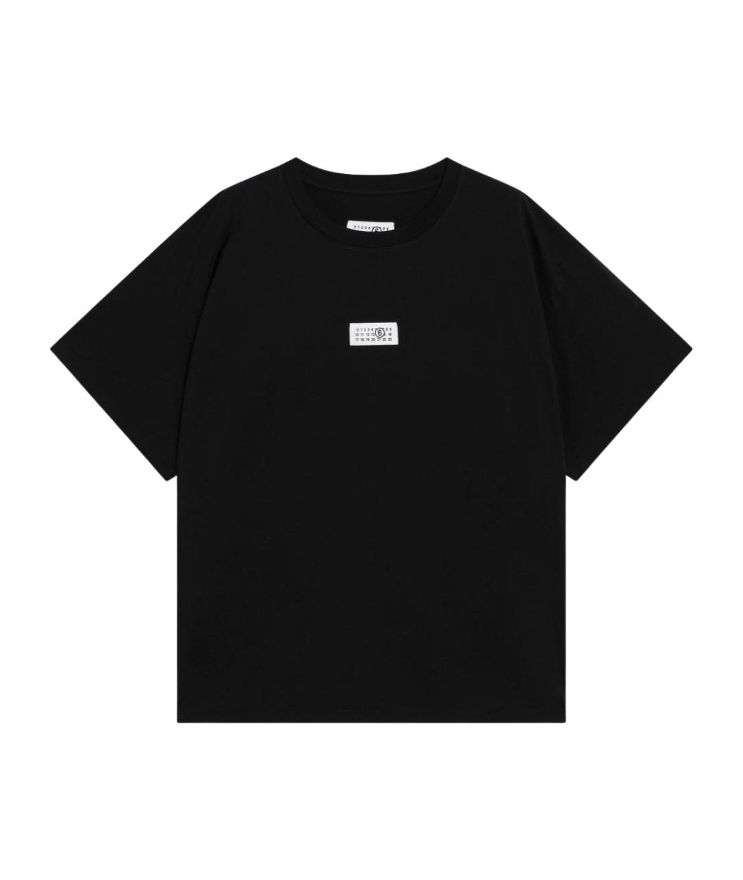 MM6 MAISON MARGIELA Черная хлопковая футболка, фото 1