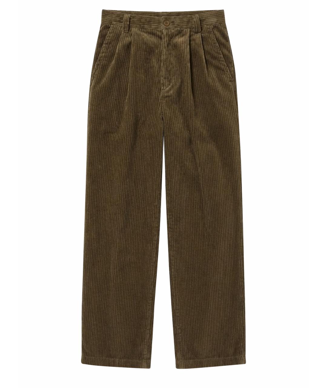 A.P.C. Хаки хлопковые повседневные брюки, фото 1