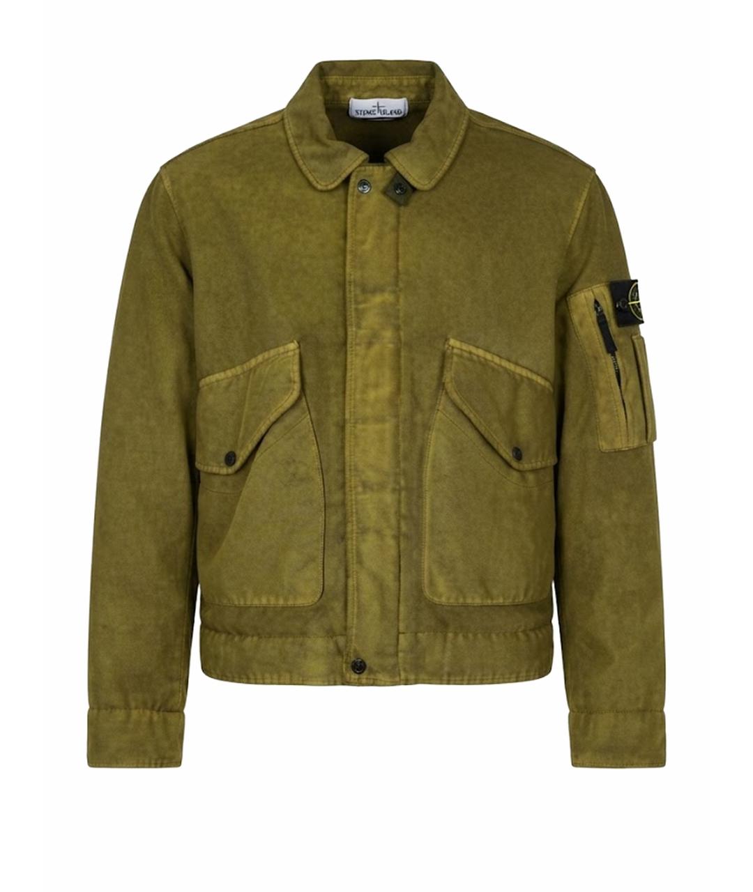 STONE ISLAND Зеленая полиамидовая куртка, фото 1