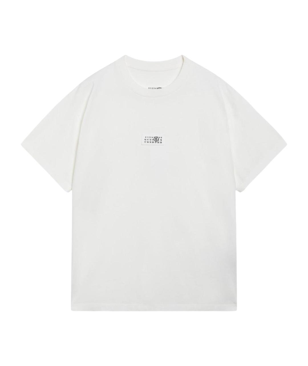 MM6 MAISON MARGIELA Белая хлопковая футболка, фото 1