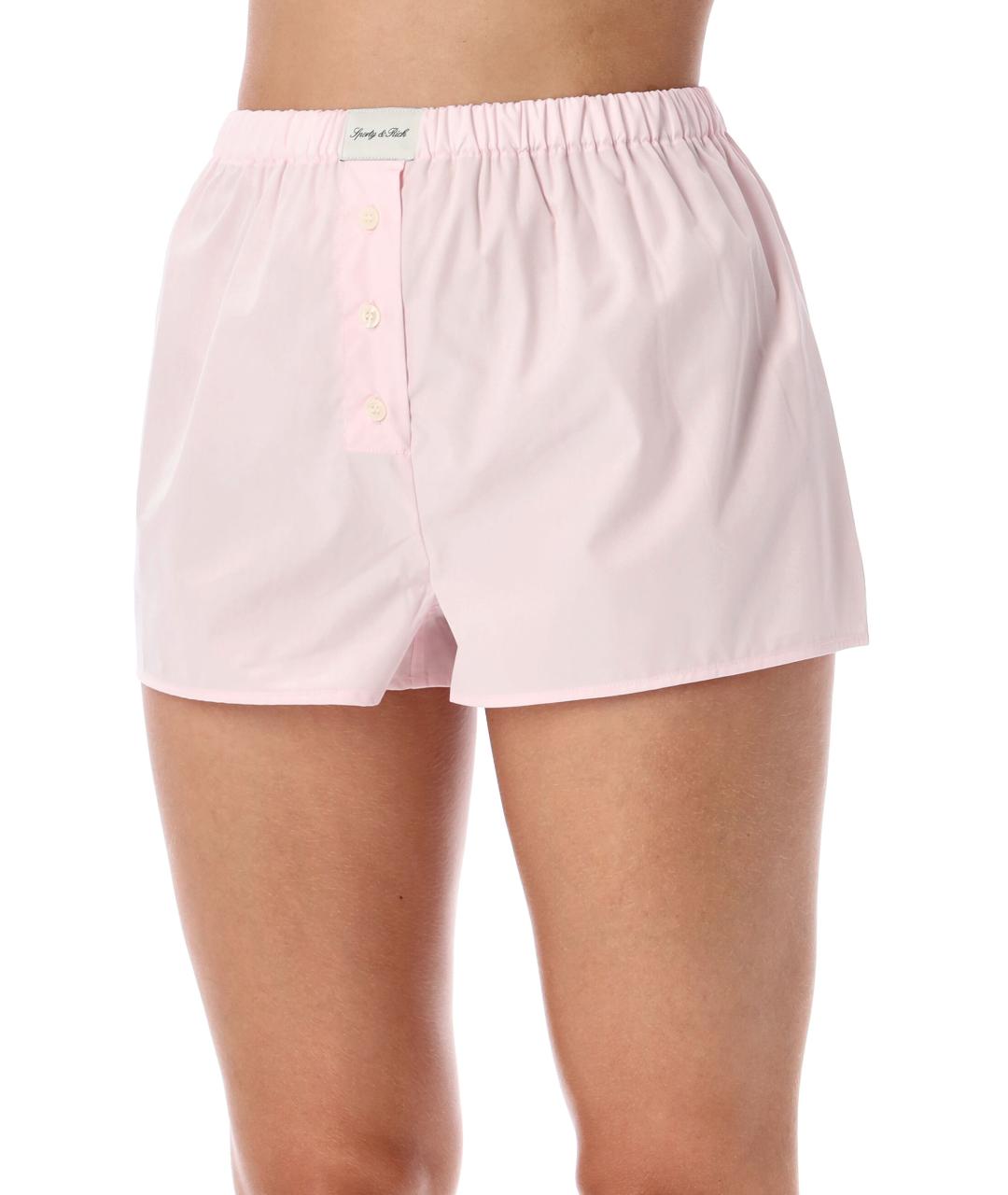 SPORTY AND RICH Розовые хлопковые шорты, фото 3