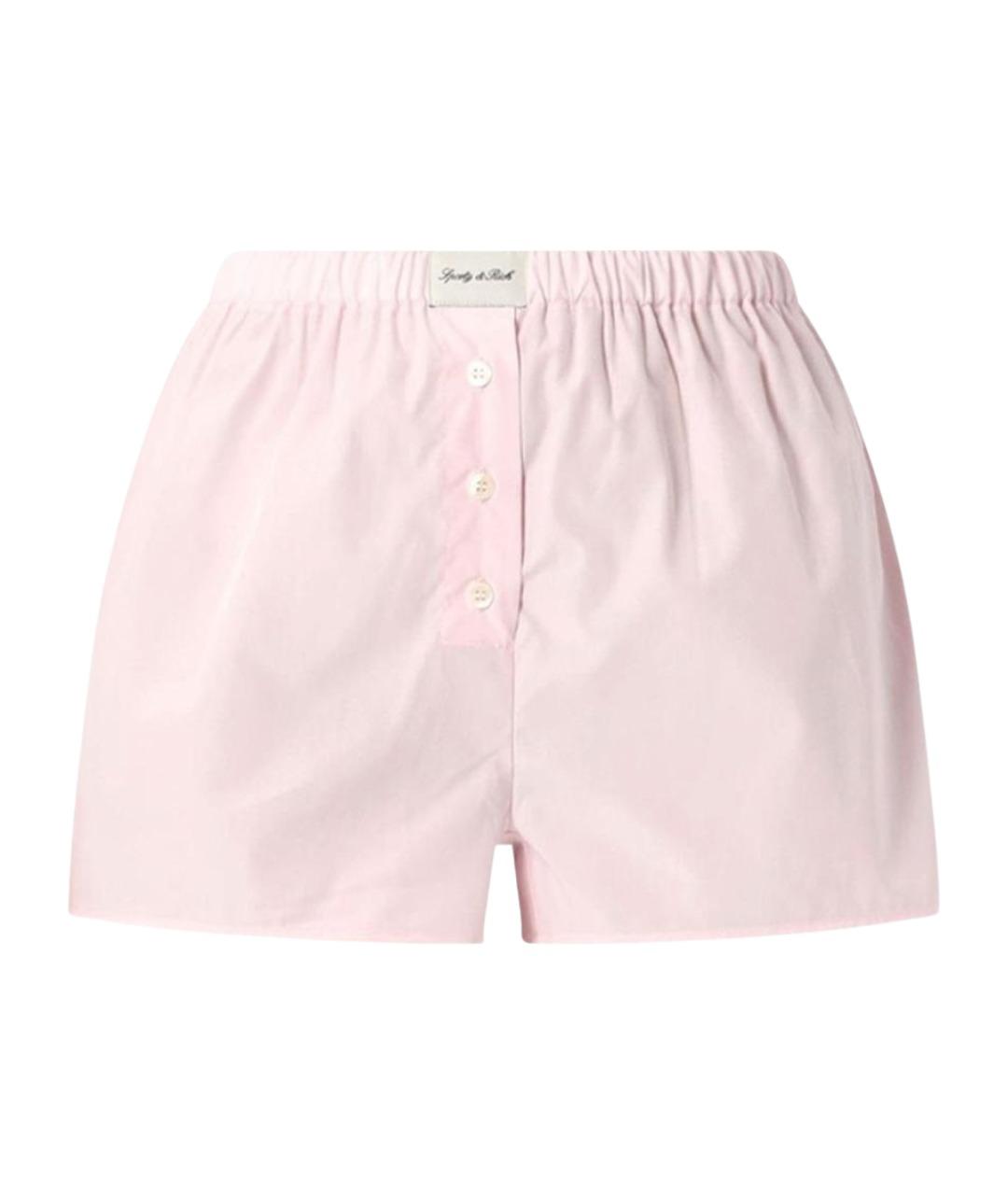 SPORTY AND RICH Розовые хлопковые шорты, фото 1