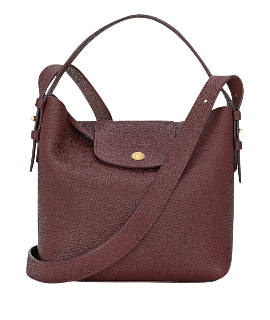 LONGCHAMP Бордовая кожаная сумка через плечо, фото 1
